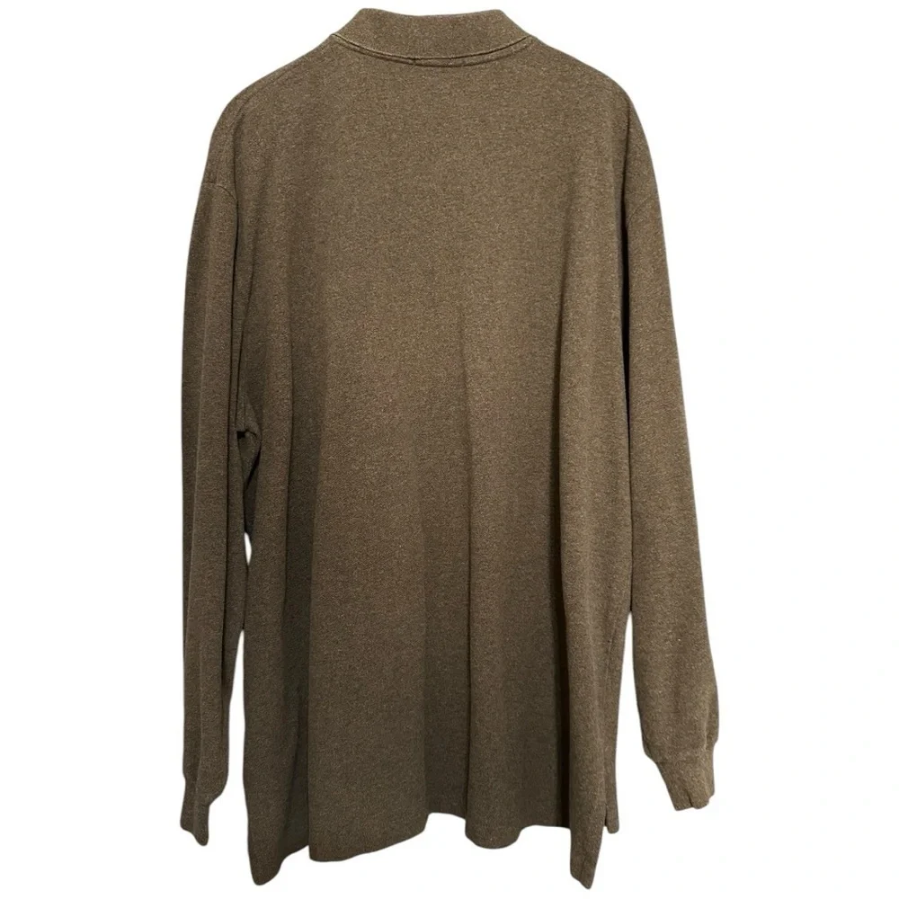 Polo Ralph Lauren Men’s XXL Heathered Olive Army Green Long Sleeve Polo Shirt